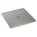 American Fire Glass 39 in x 39 in Stainless Steel Square Fire Pit Burner Cover SS-CV-SQP-36